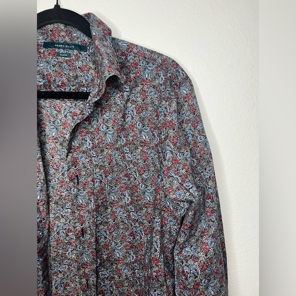 Perry Ellis Multicolor Casual Button Down Shirt - Picture 3 of 4